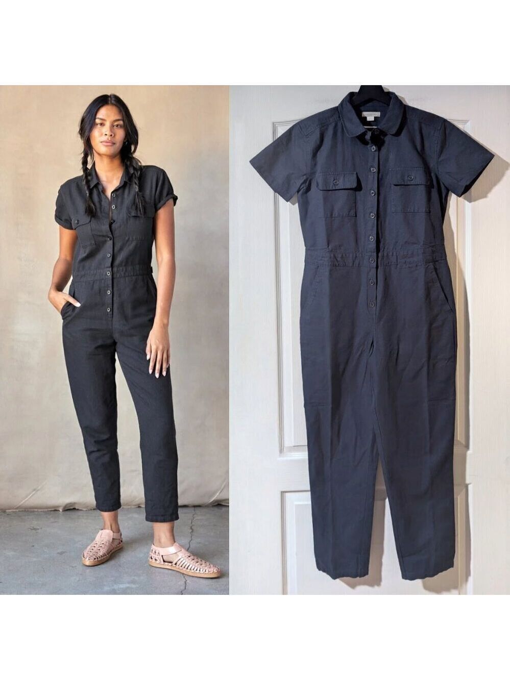 NEW! Outerknown | S.E.A. Suit, Short Sleeve Jumpsuit in Navy Blue